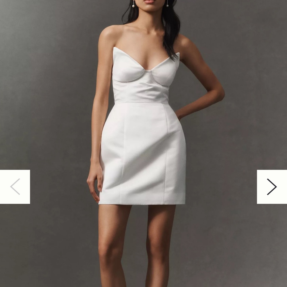 BHLDN Bridal White Strapless Dress